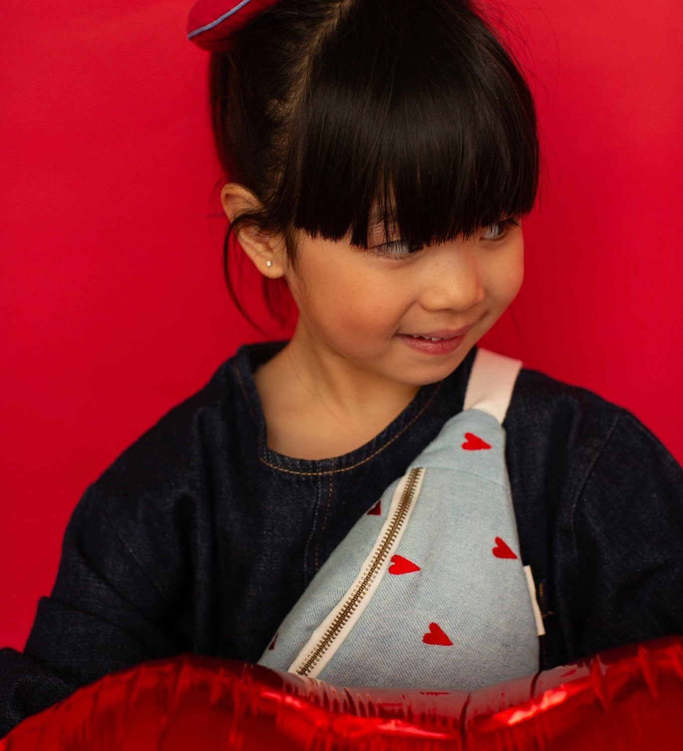 Dětská crossbody ledvinka STUDIO NOOS Denim Hearts | Stylové doplňky pro děti a ženy | Lavly.cz