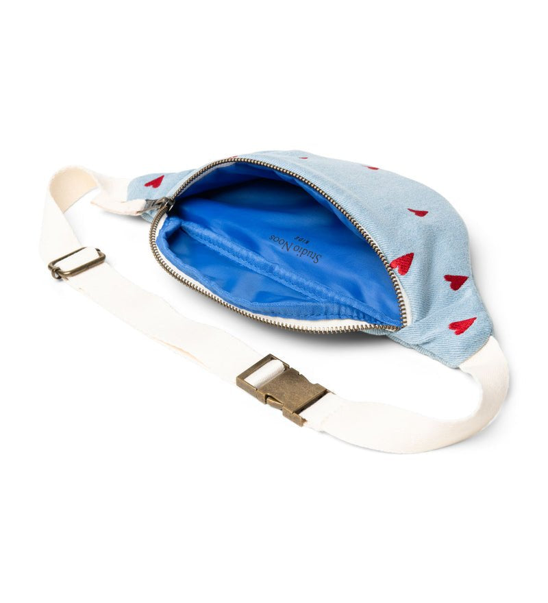Dětská crossbody ledvinka STUDIO NOOS Denim Hearts | Stylové doplňky pro děti a ženy | Lavly.cz