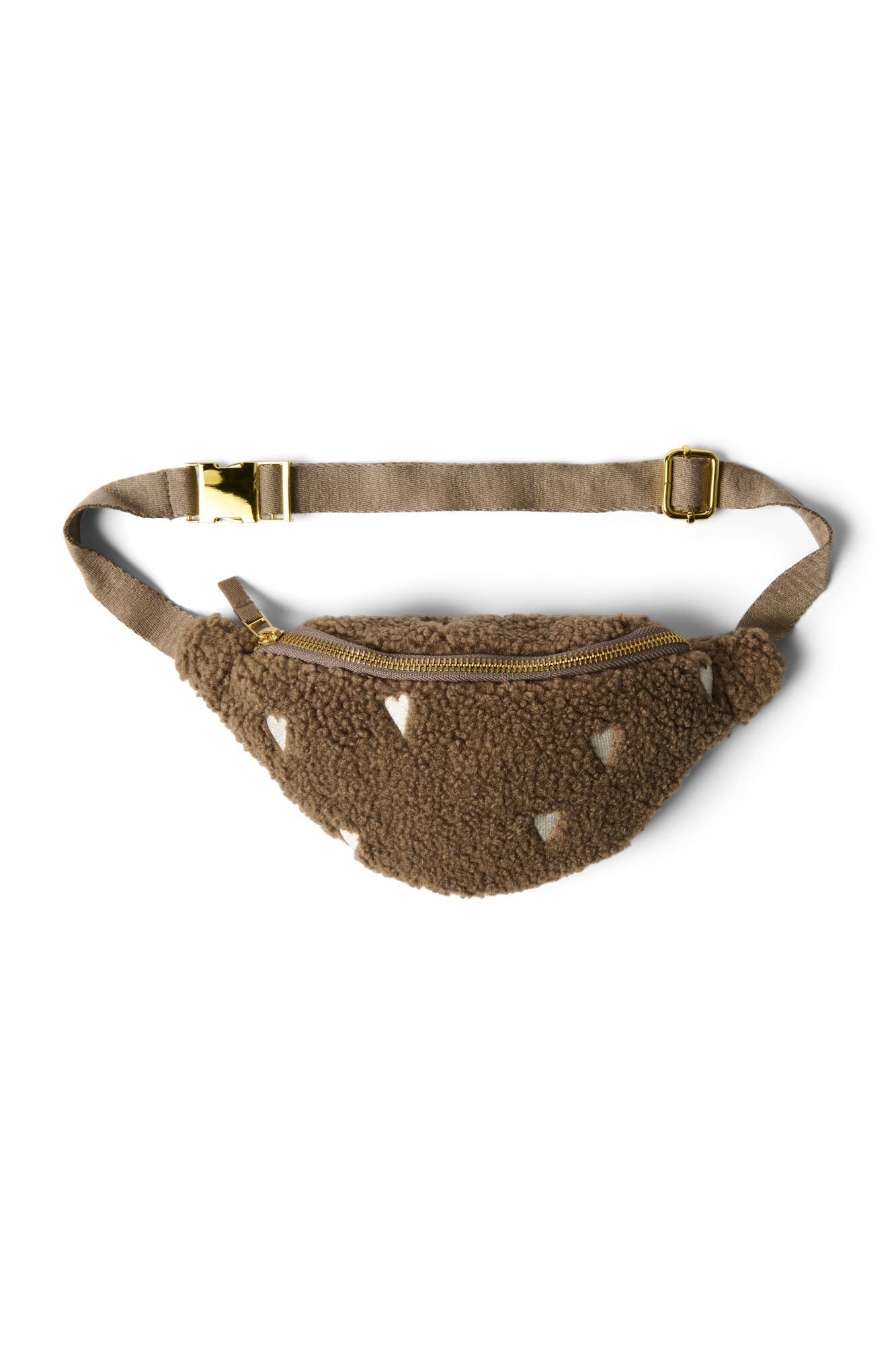 Dětská crossbody ledvinka STUDIO NOOS Teddy Brown Hearts | Stylové doplňky pro děti a ženy | Lavly.cz