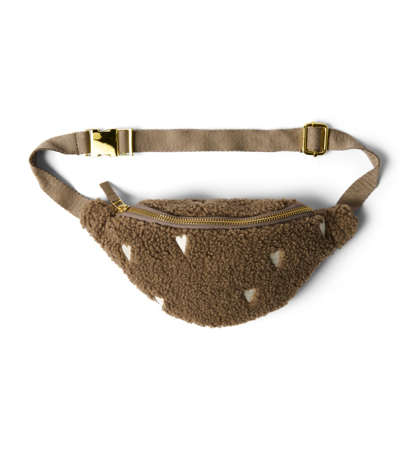 Dětská crossbody ledvinka STUDIO NOOS Teddy Brown Hearts | Stylové doplňky pro děti a ženy | Lavly.cz