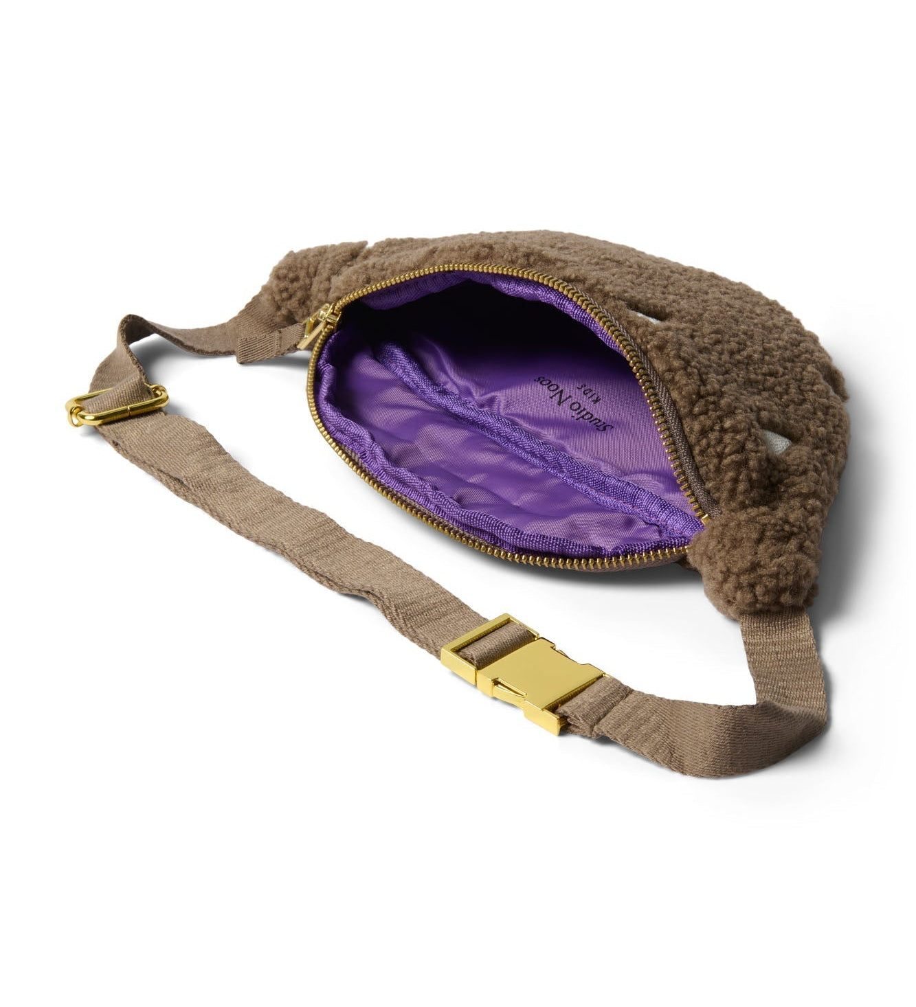 Dětská crossbody ledvinka STUDIO NOOS Teddy Brown Hearts | Stylové doplňky pro děti a ženy | Lavly.cz