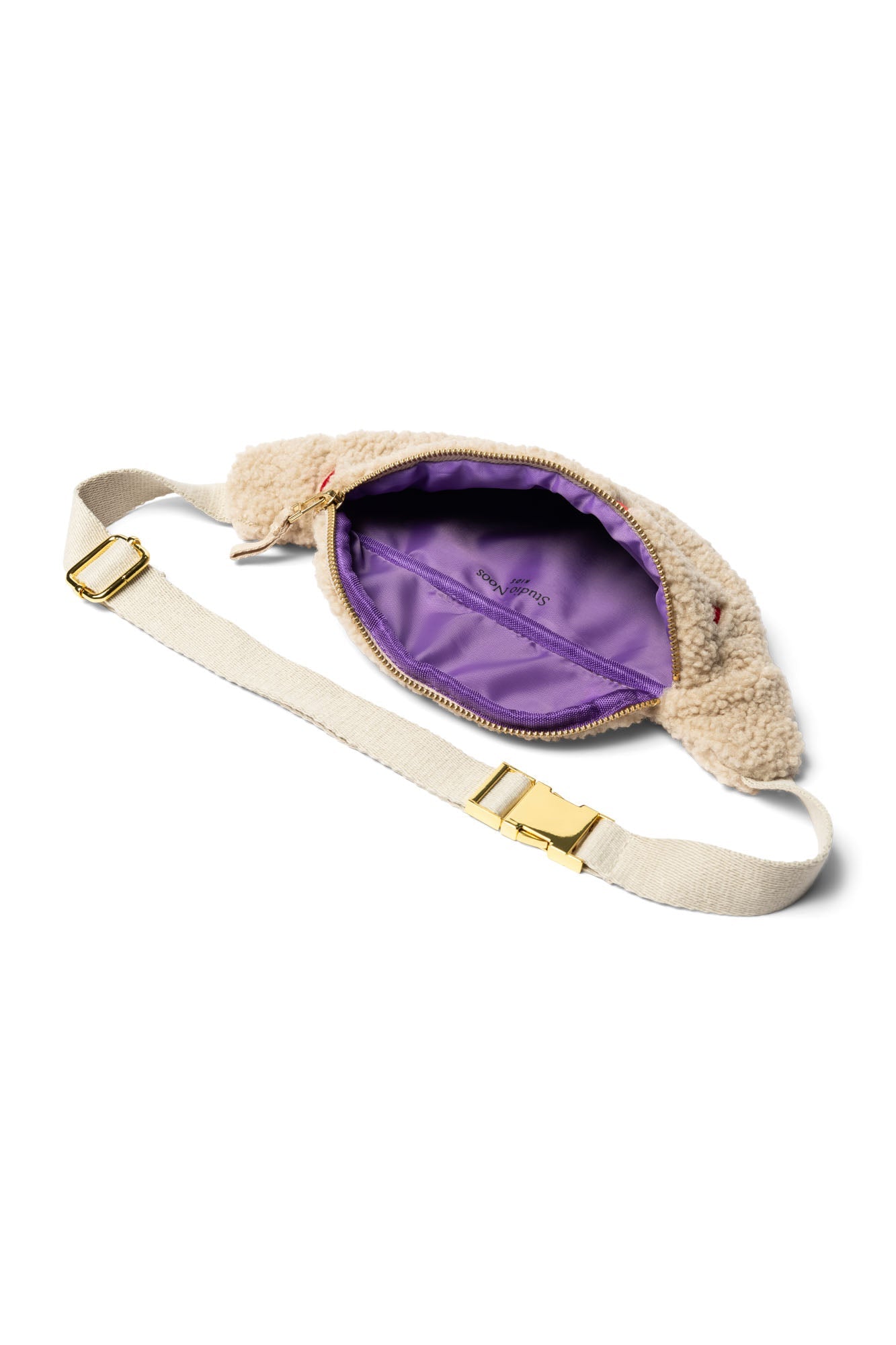 Dětská crossbody ledvinka STUDIO NOOS Teddy Ecru Hearts | Stylové doplňky pro děti a ženy | Lavly.cz