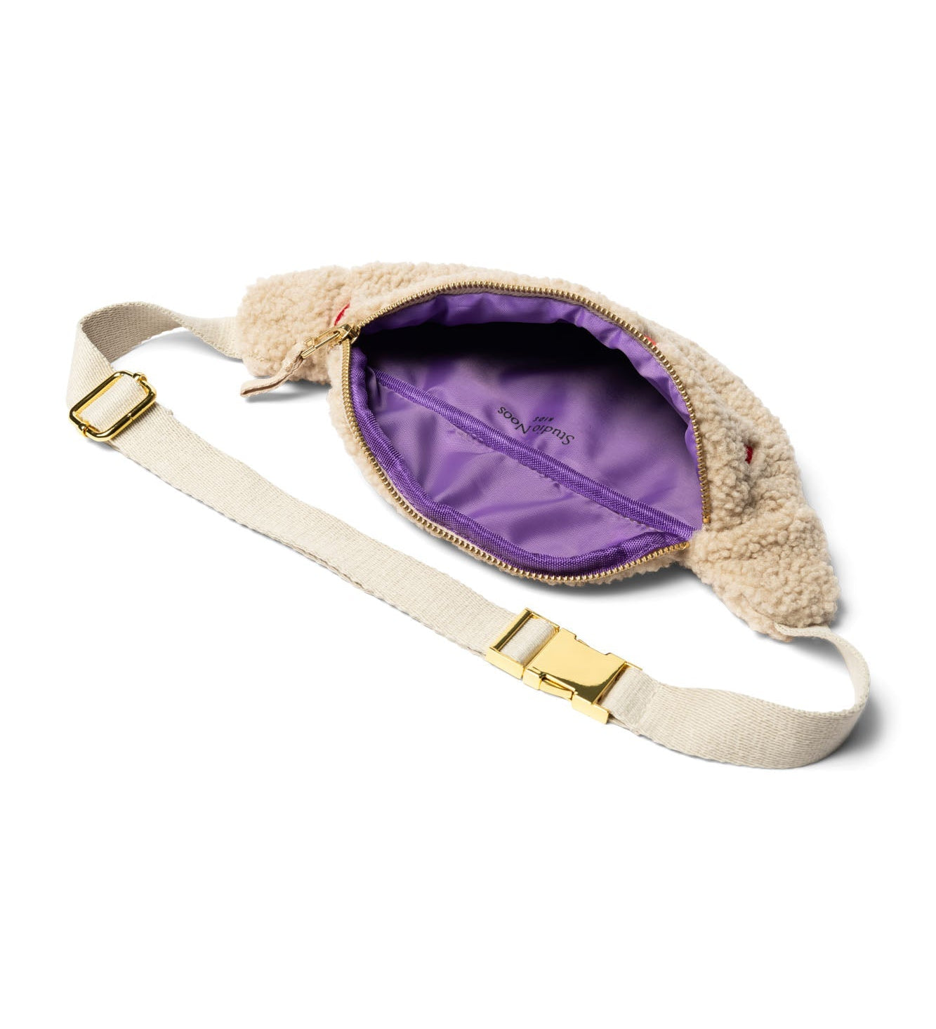 Dětská crossbody ledvinka STUDIO NOOS Teddy Ecru Hearts | Stylové doplňky pro děti a ženy | Lavly.cz