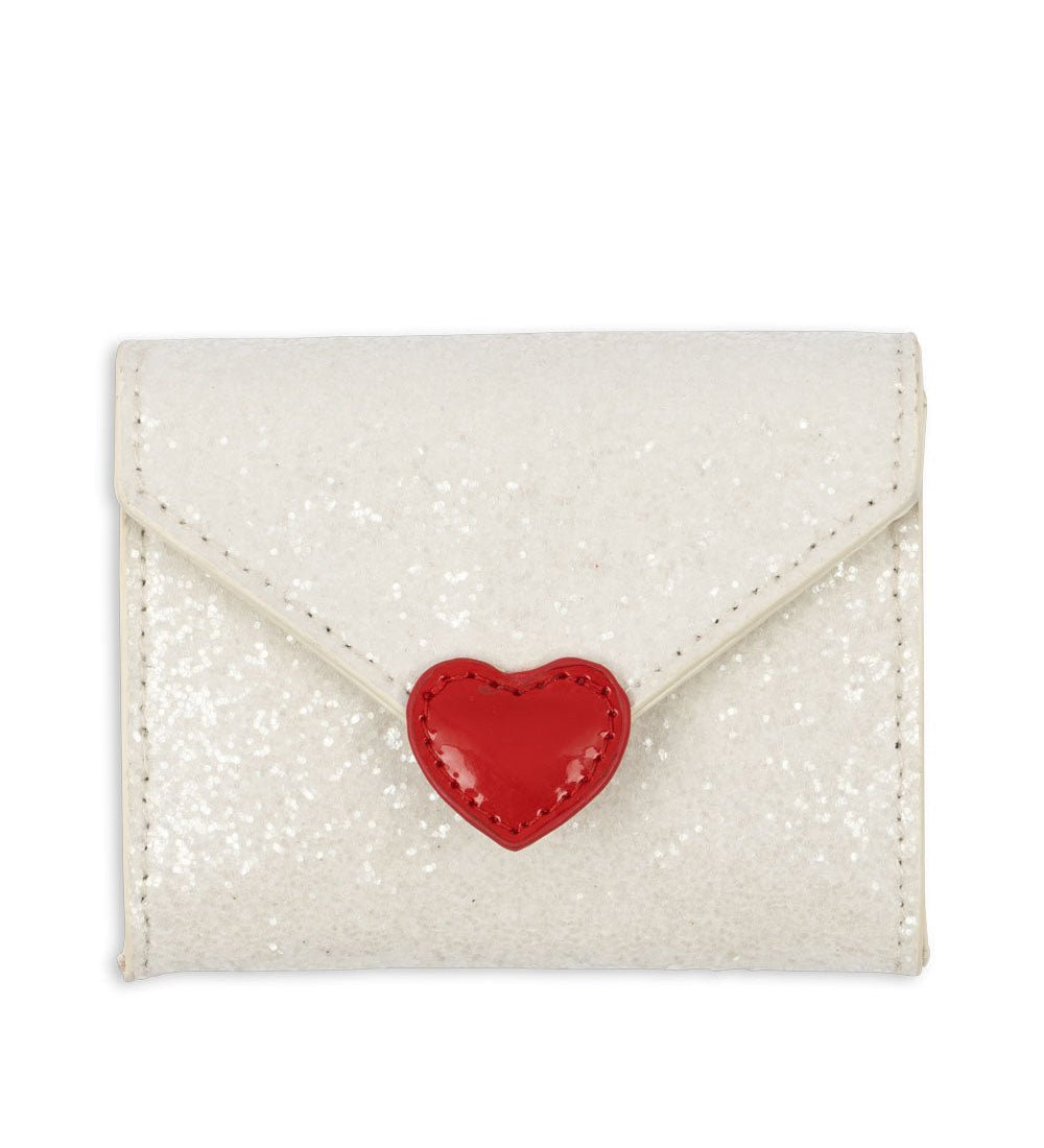 Dětská peněženka KONGES SLOJD Love Letter Cream Glitter | Stylové doplňky pro děti a ženy | Lavly.cz