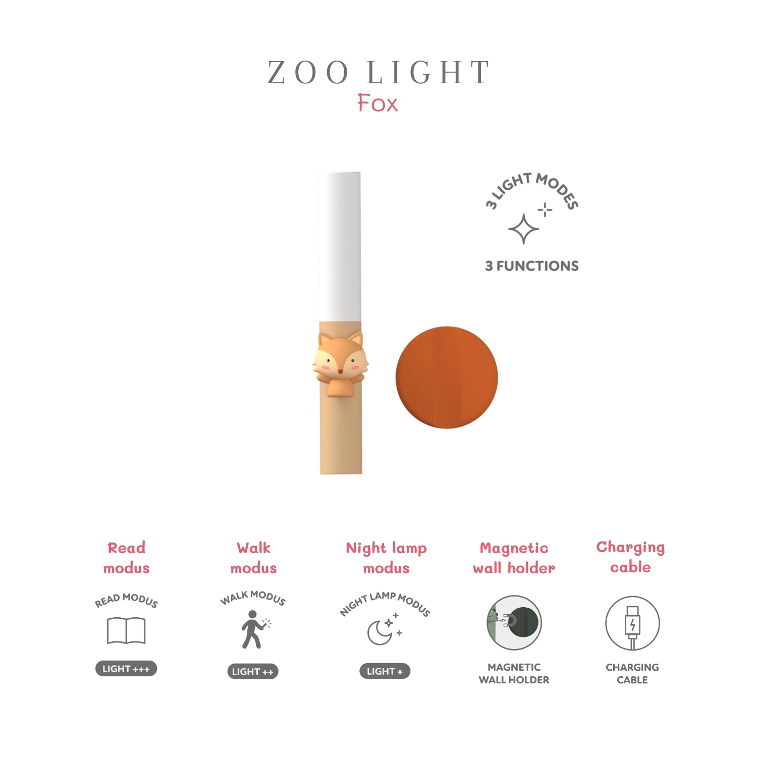 Dětská svítilna ZOOFAMILY Fox Light | Lavly.cz