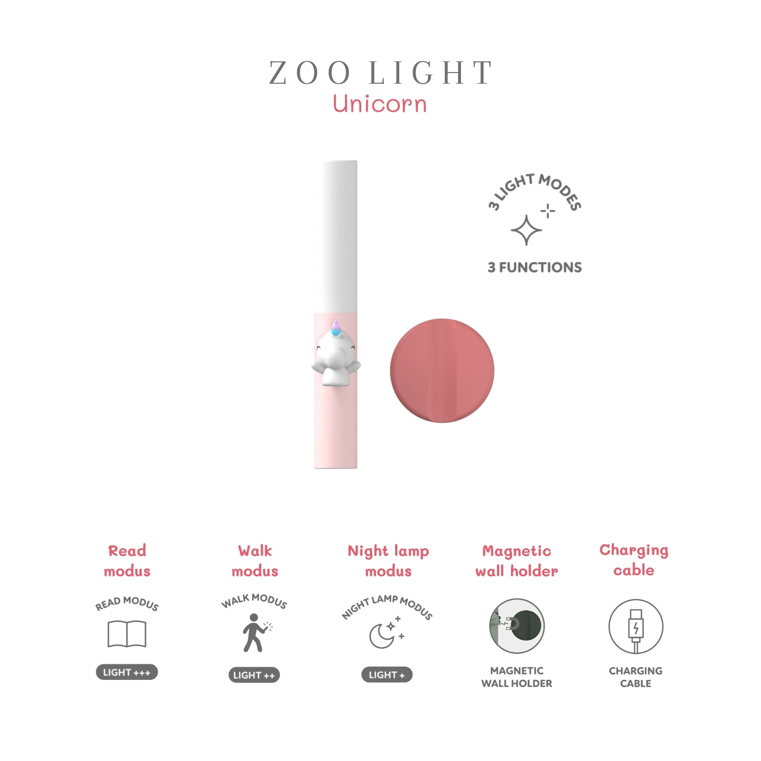 Dětská svítilna ZOOFAMILY Unicorn Zoo Light | Lavly.cz