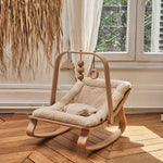 Dětské houpací lehátko CHARLIE CRANE Levo Fur Milk | Stylové doplňky pro děti a ženy | Lavly.cz