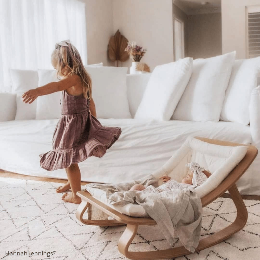 Dětské houpací lehátko CHARLIE CRANE Levo Organic White | Stylové doplňky pro děti a ženy | Lavly.cz
