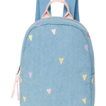 Dětský batoh STUDIO NOOS Mini Light Blue Hearts Denim | Lavly.cz