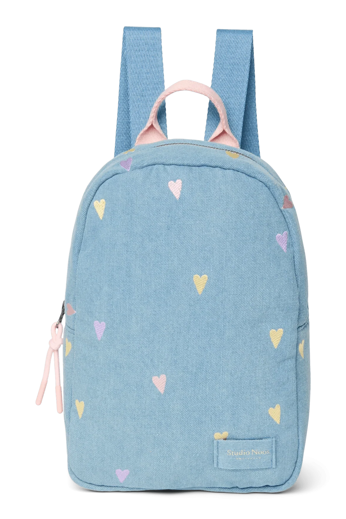 Dětský batoh STUDIO NOOS Mini Light Blue Hearts Denim | Lavly.cz