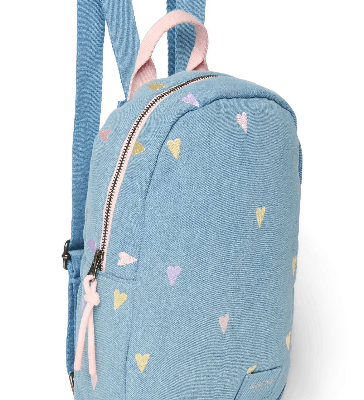 Dětský batoh STUDIO NOOS Mini Light Blue Hearts Denim | Lavly.cz