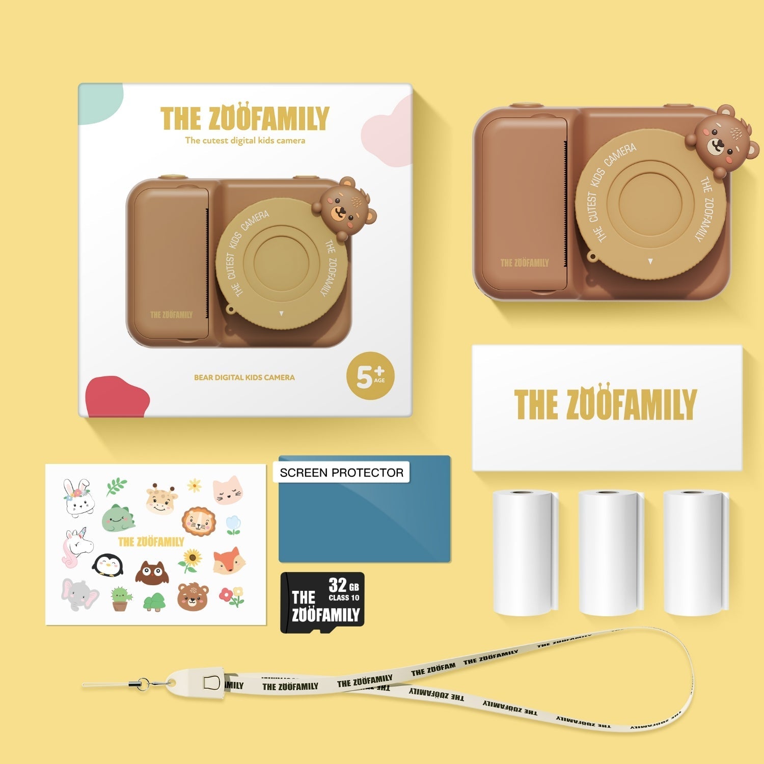 Dětský digitální foťák s tiskem fotek ZOOFAMILY Zoo Print Bear | Lavly.cz