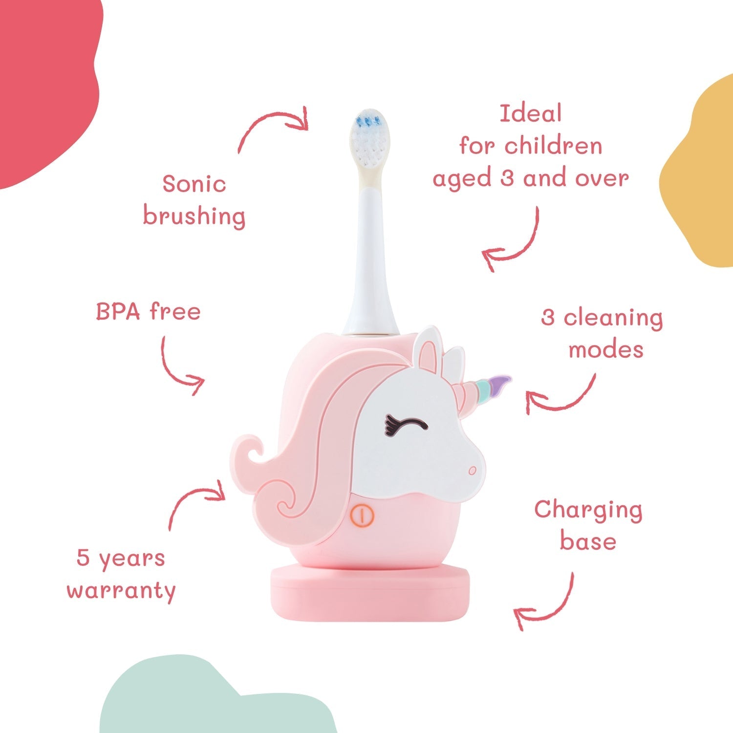 Dětský sonický zubní kartáček THE ZOOFAMILY Unicorn | Lavly.cz