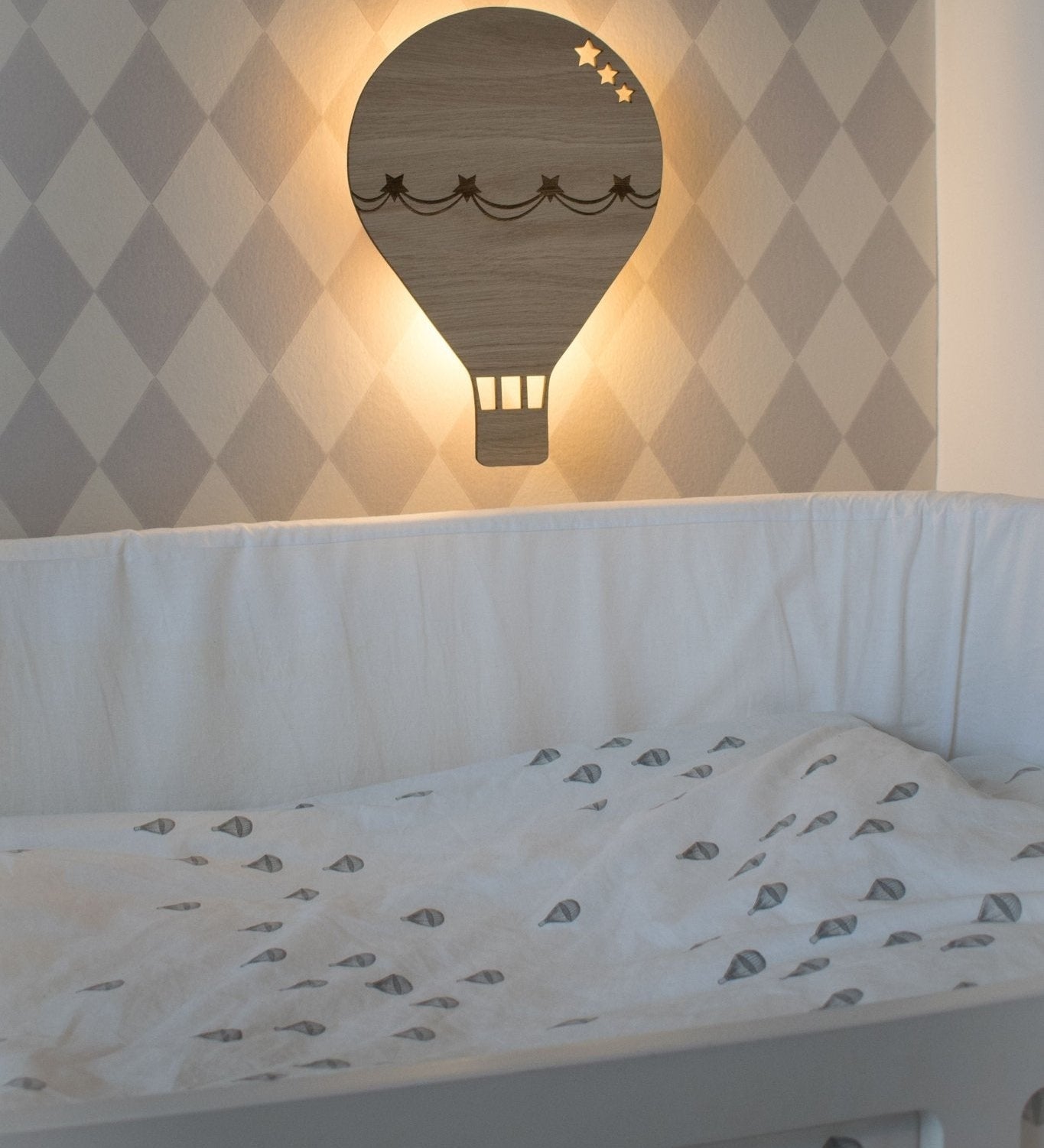 Dotyková nástěnná lampa MASELIVING Balón dub | Stylové doplňky pro děti a ženy | Lavly.cz
