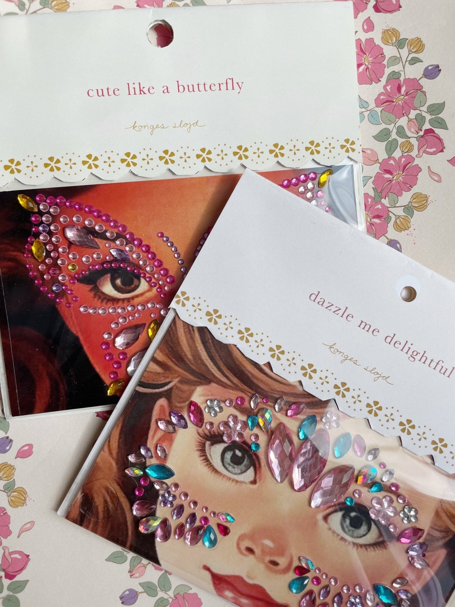 Drahokamy na obličej KONGES SLOJD Pink | Stylové doplňky pro děti a ženy | Lavly.cz