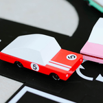 Dřevěné autíčko CANDYLAB Candycar Red Racer 5 | Stylové doplňky pro děti a ženy | Lavly.cz