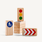 Dřevěné dopravní značky WAY TO PLAY | Stylové doplňky pro děti a ženy | Lavly.cz