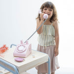 Dřevěný retro - telefon - Růžový | Stylové doplňky pro děti a ženy | Lavly.cz