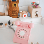 Dřevěný retro - telefon - Růžový | Stylové doplňky pro děti a ženy | Lavly.cz