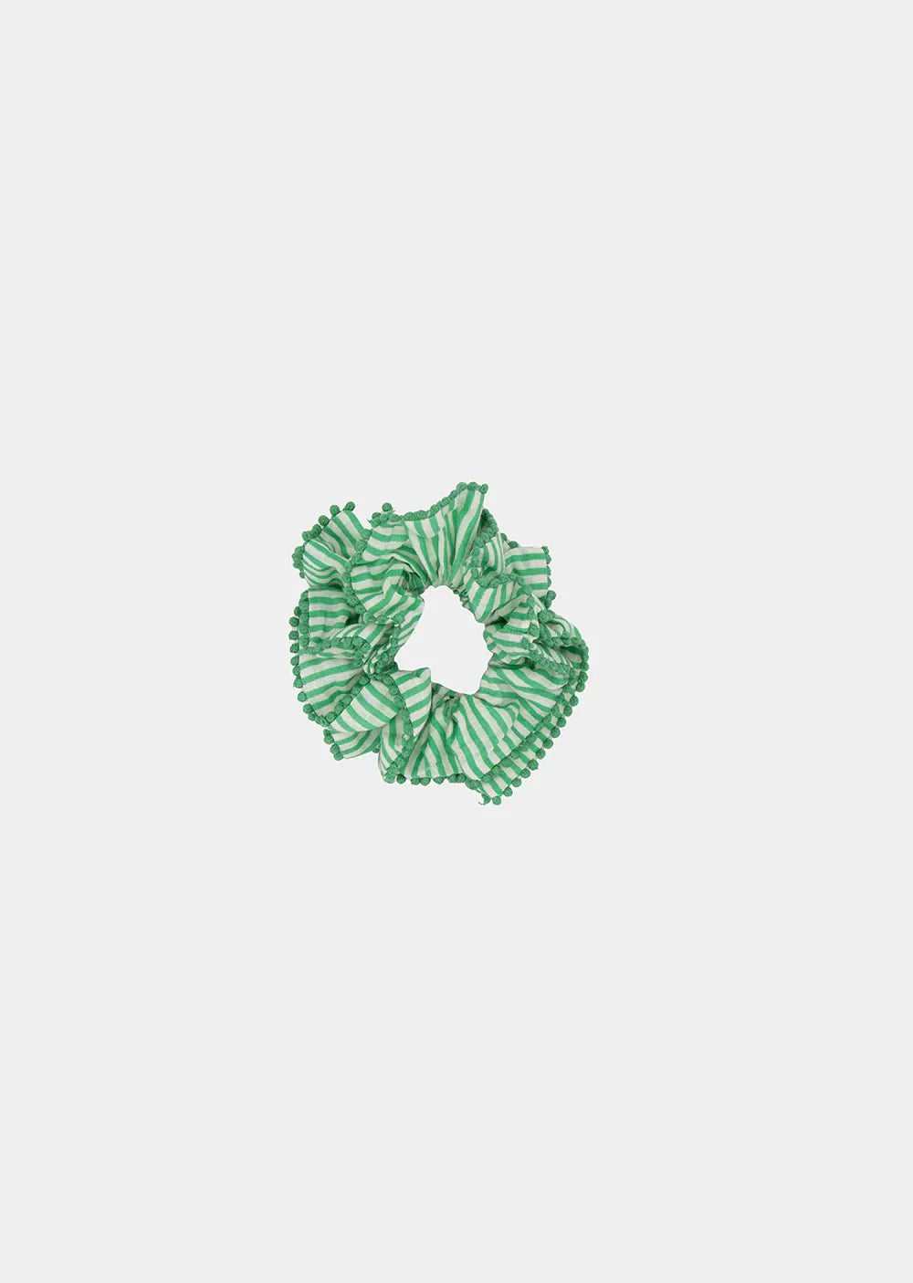 Gumička scrunchie HINDBAG Green Stripes | Lavly.cz
