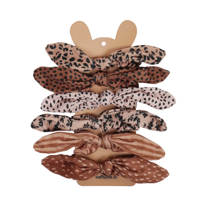 Gumičky scrunchies s mašlí VAN PAULINE 6 kusů | Lavly.cz