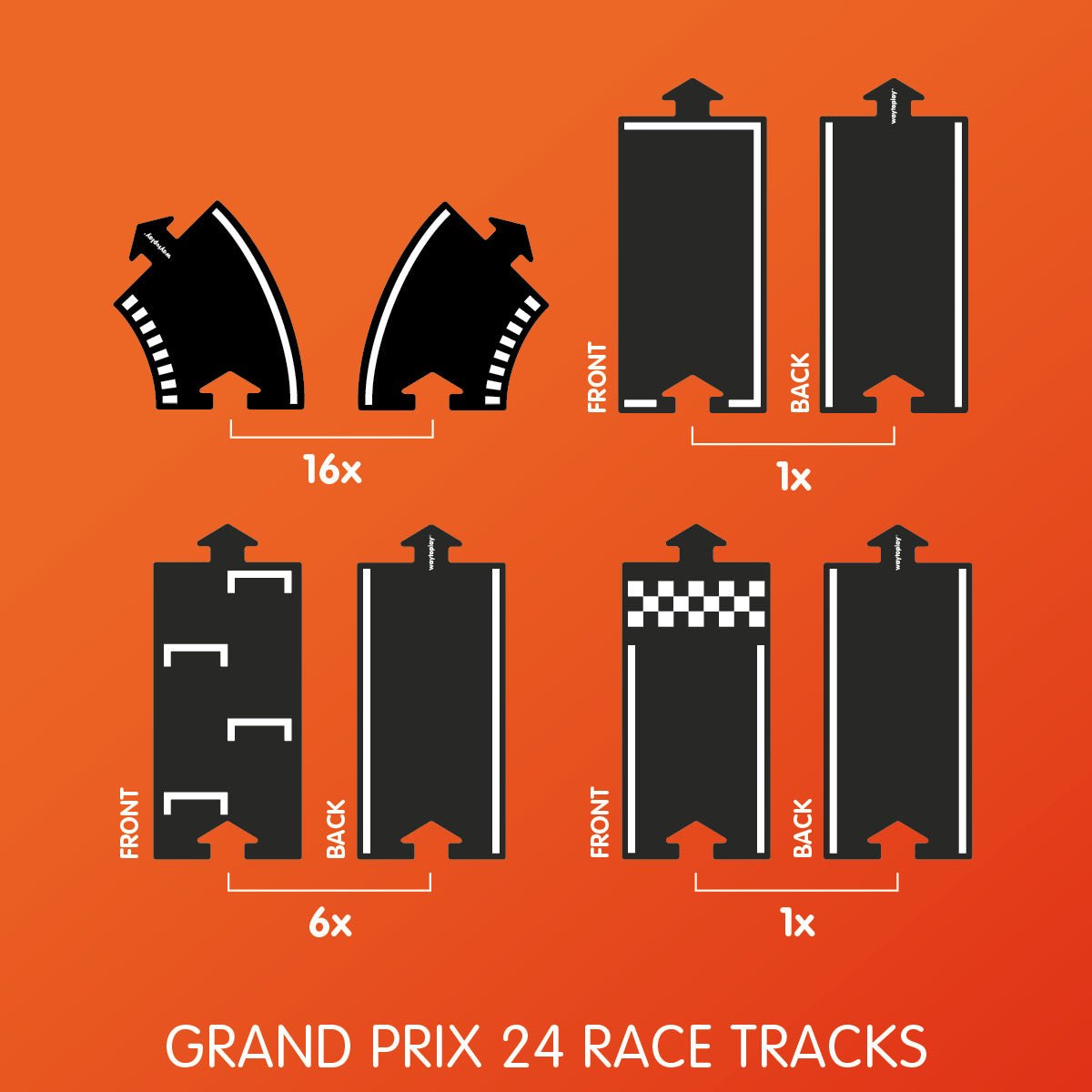 Gumová silnice WAY TO PLAY Grand Prix 24 dílů | Stylové doplňky pro děti a ženy | Lavly.cz