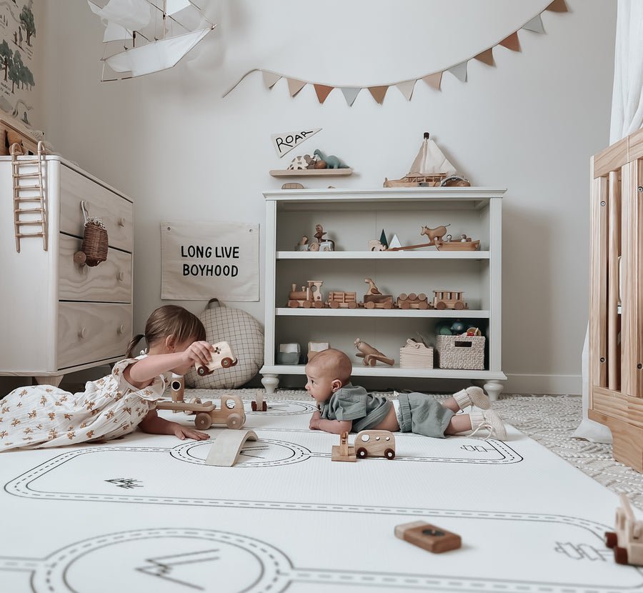 Hrací podložka LITTLE BOT Boho Town + Country Road Nordic | Lavly.cz