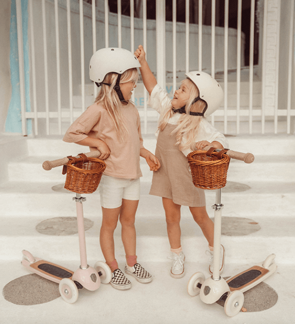 Koloběžka s košíkem BANWOOD Pink | Stylové doplňky pro děti a ženy | Lavly.cz