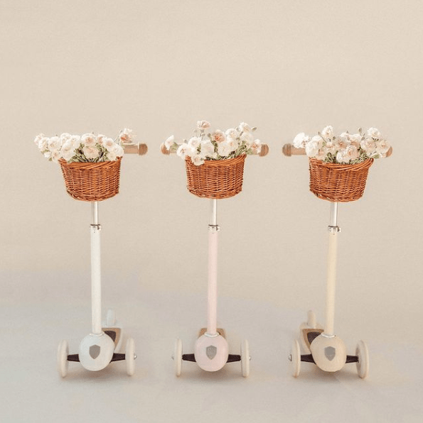 Koloběžka s košíkem BANWOOD Pink | Stylové doplňky pro děti a ženy | Lavly.cz