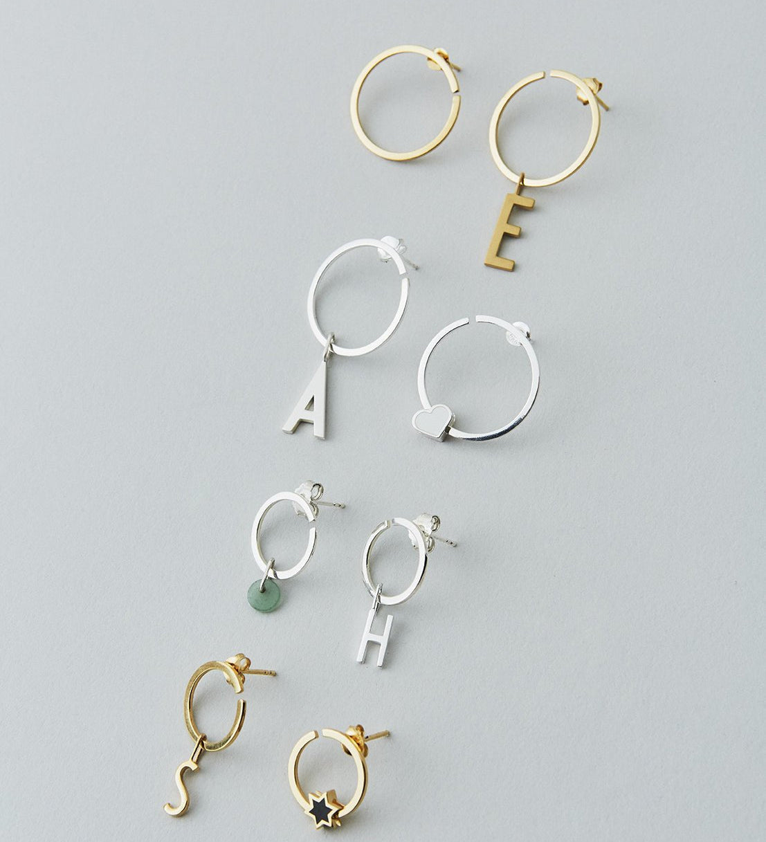 Kruhové náušnice zlaté, 24 mm - DESIGN LETTERS | Stylové doplňky pro děti a ženy | Lavly.cz
