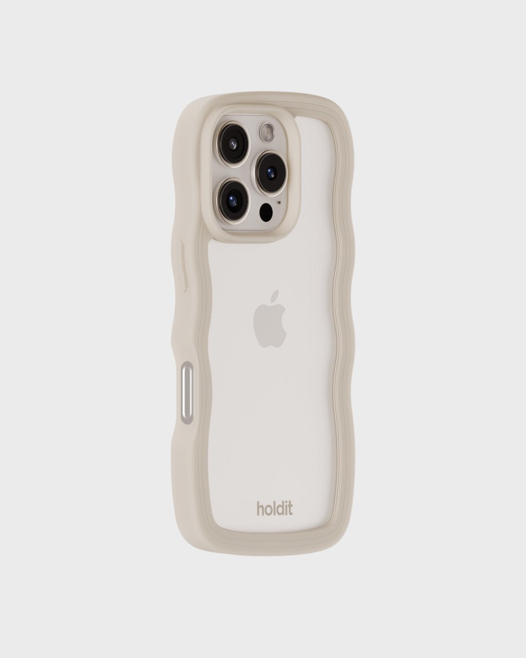 Kryt na iPhone HOLDIT Wavy Light Beige / Transparent | Lavly.cz