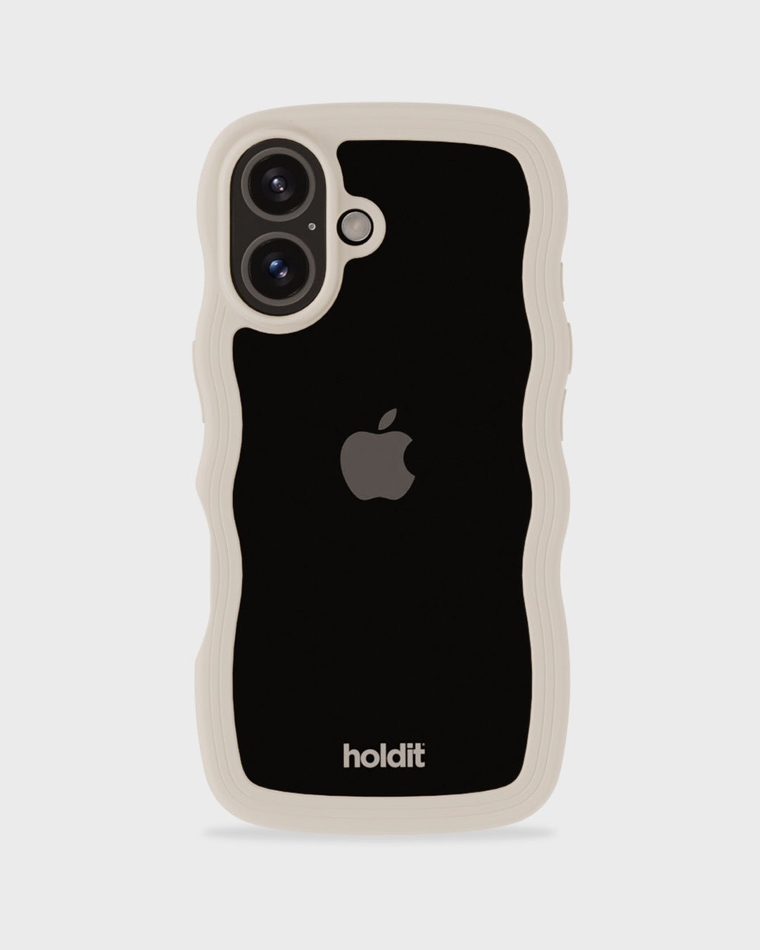 Kryt na iPhone HOLDIT Wavy Light Beige / Transparent | Lavly.cz