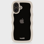 Kryt na iPhone HOLDIT Wavy Light Beige / Transparent | Lavly.cz