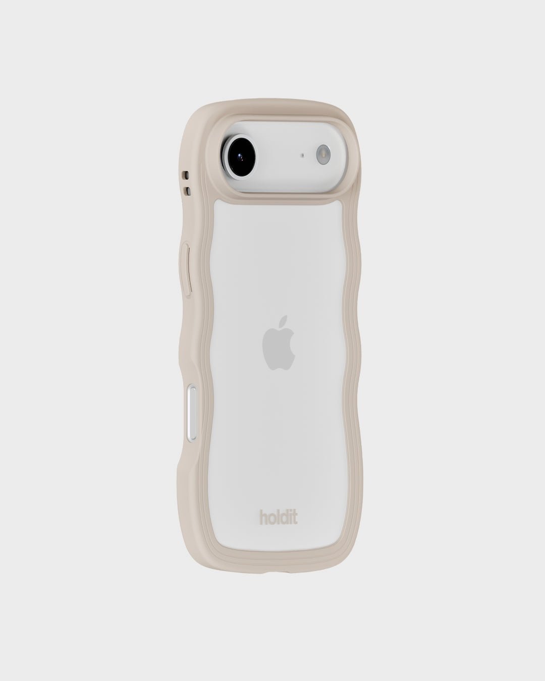 Kryt na iPhone HOLDIT Wavy Light Beige / Transparent | Lavly.cz