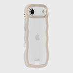 Kryt na iPhone HOLDIT Wavy Light Beige / Transparent | Lavly.cz