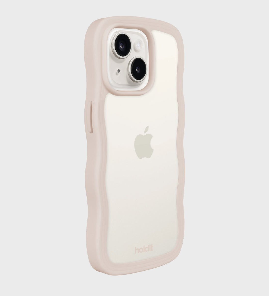 Kryt na iPhone HOLDIT Wavy Light Beige / Transparent | Lavly.cz