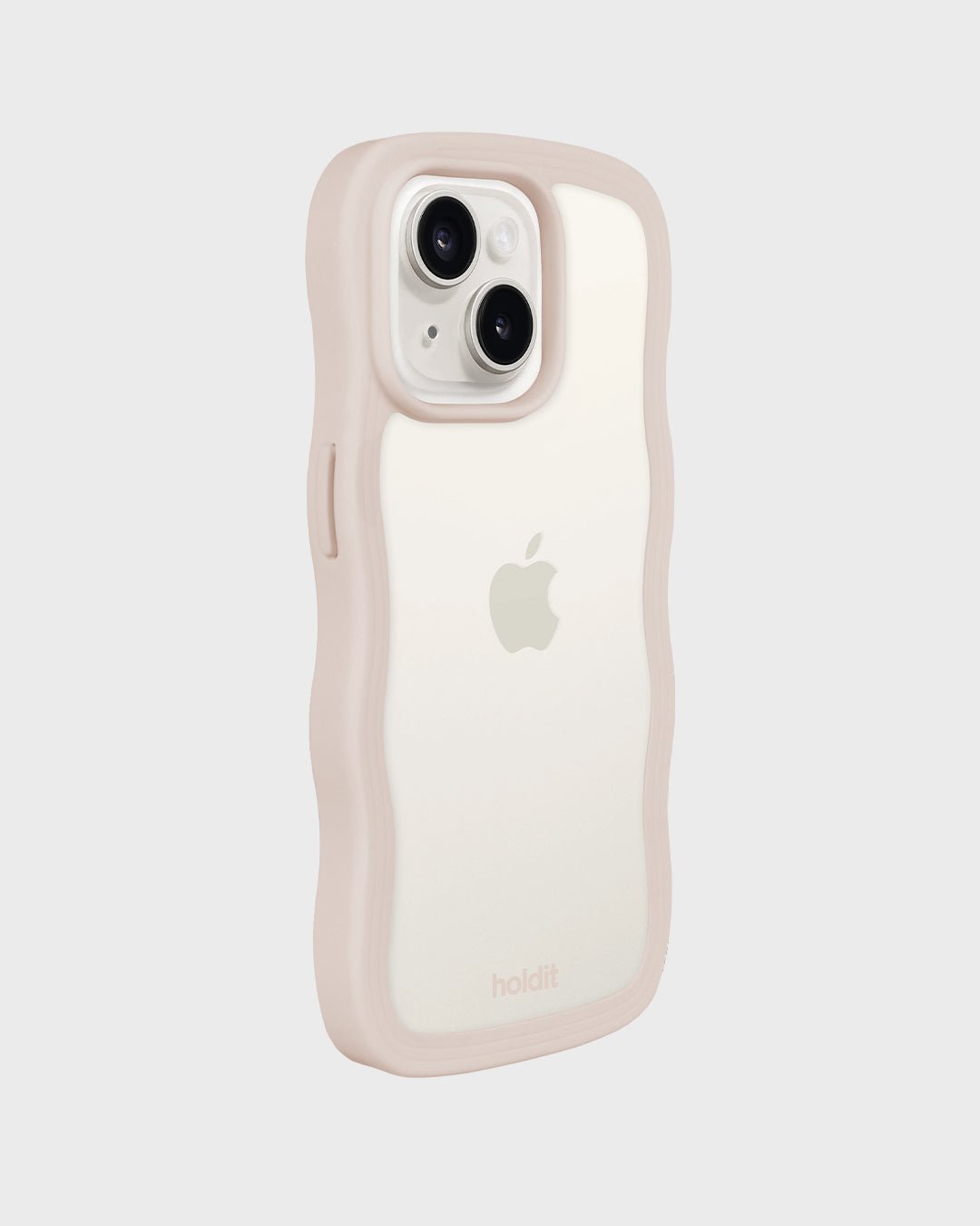 Kryt na iPhone HOLDIT Wavy Light Beige / Transparent | Lavly.cz