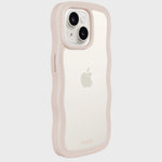 Kryt na iPhone HOLDIT Wavy Light Beige / Transparent | Lavly.cz