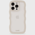 Kryt na iPhone HOLDIT Wavy Light Beige / Transparent | Lavly.cz