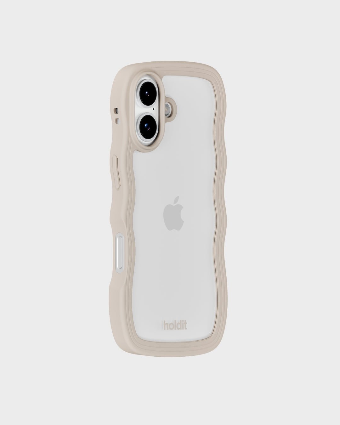 Kryt na iPhone HOLDIT Wavy Light Beige / Transparent | Lavly.cz