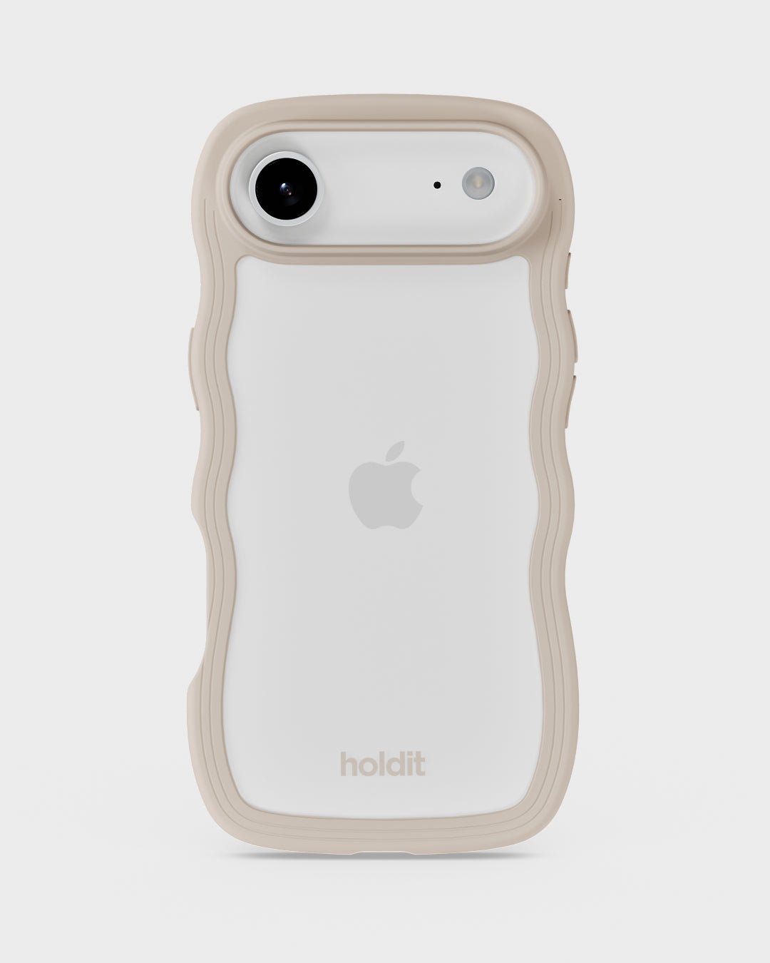 Kryt na iPhone HOLDIT Wavy Light Beige / Transparent | Lavly.cz