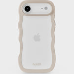 Kryt na iPhone HOLDIT Wavy Light Beige / Transparent | Lavly.cz