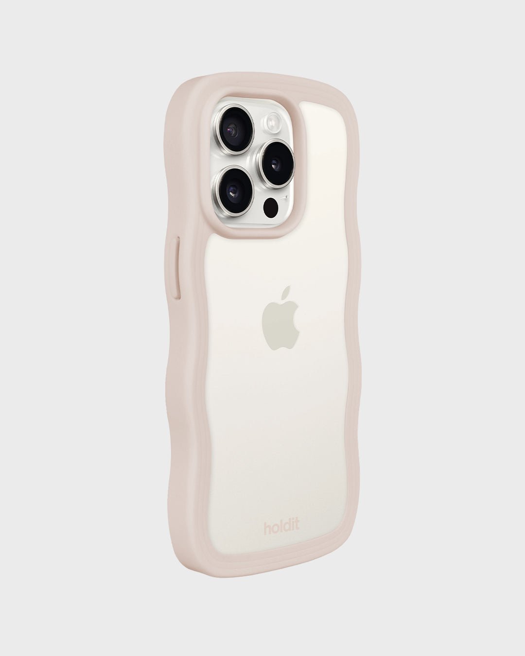Kryt na iPhone HOLDIT Wavy Light Beige / Transparent | Lavly.cz