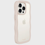 Kryt na iPhone HOLDIT Wavy Light Beige / Transparent | Lavly.cz