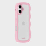 Kryt na iPhone HOLDIT Wavy Pink / Transparent | Lavly.cz