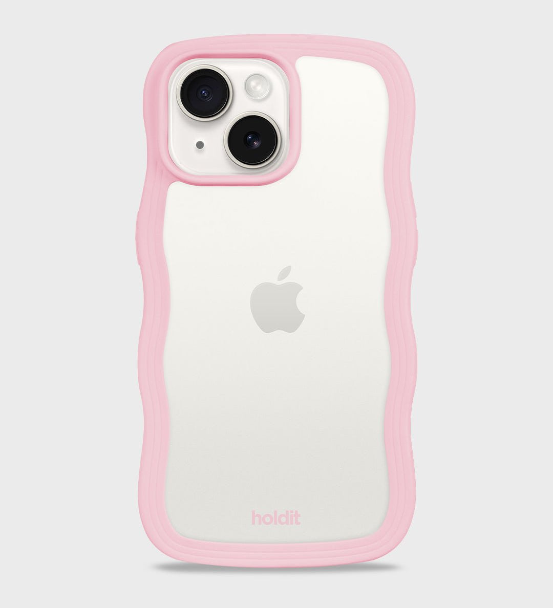 Kryt na iPhone HOLDIT Wavy Pink / Transparent | Lavly.cz