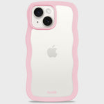 Kryt na iPhone HOLDIT Wavy Pink / Transparent | Lavly.cz