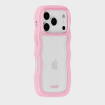 Kryt na iPhone HOLDIT Wavy Pink / Transparent | Lavly.cz