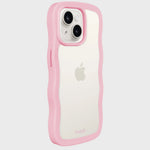 Kryt na iPhone HOLDIT Wavy Pink / Transparent | Lavly.cz