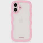 Kryt na iPhone HOLDIT Wavy Pink / Transparent | Lavly.cz